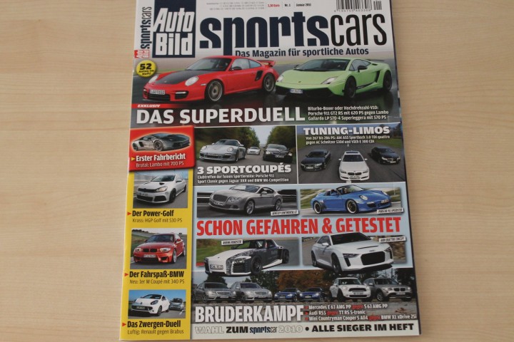 Deckblatt Auto Bild Sportscars (01/2011)